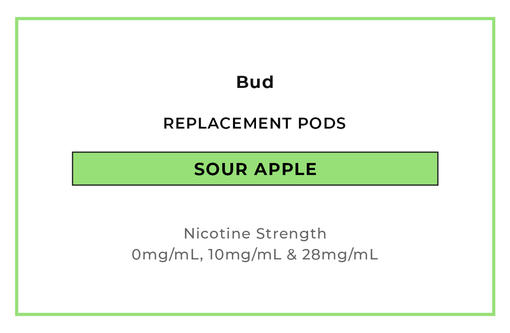 Shop Bud Sour Apple Replacement Vape Pods online in NZ at VAPELAB