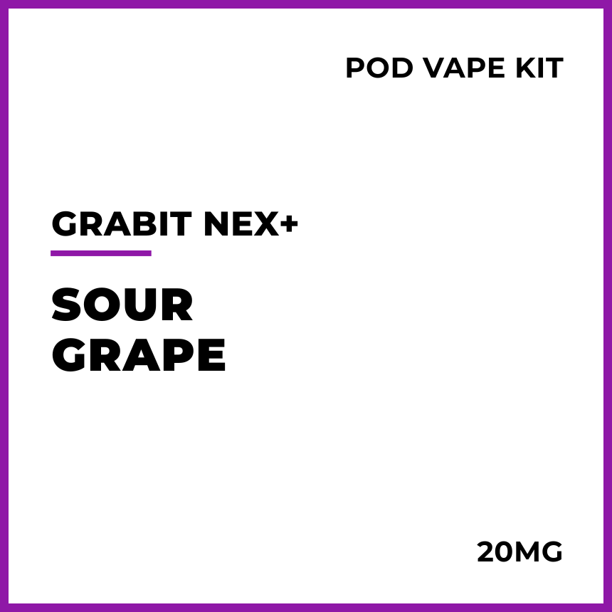Buy Sour Grape Grabit NEX+ Disposable Pod Vape Kit  VAPELAB