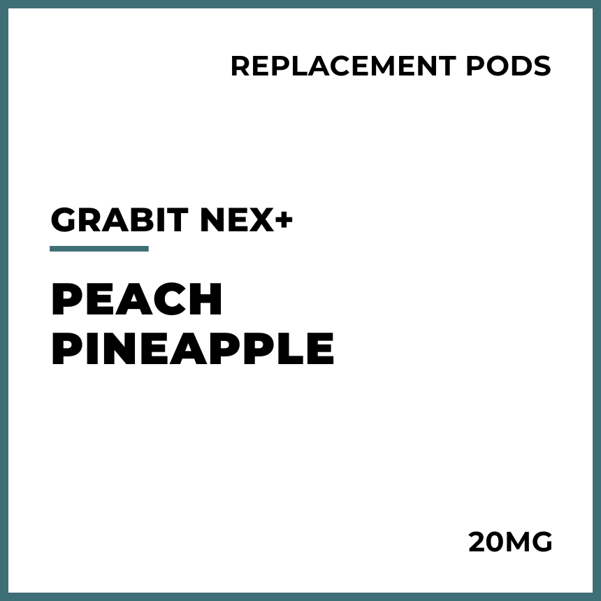 Shop Grabit NEX+ Pre-filled Replacement Pods - Peach Pineapple VAPELAB Shop Grabit NEX+ Pre-filled Replacement Pods - Peach Pineapple VAPELAB