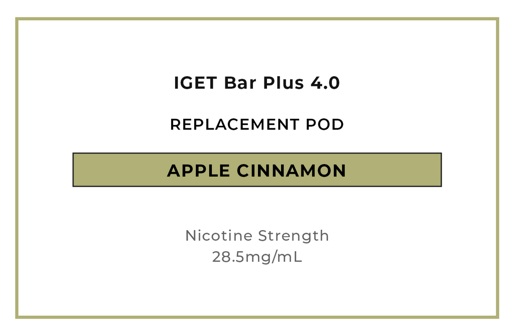 Shop IGET Bar Plus 4.0 Apple Cinnamon Replacement Pods online in NZ at VAPELAB - New Zealand's favourite vape store