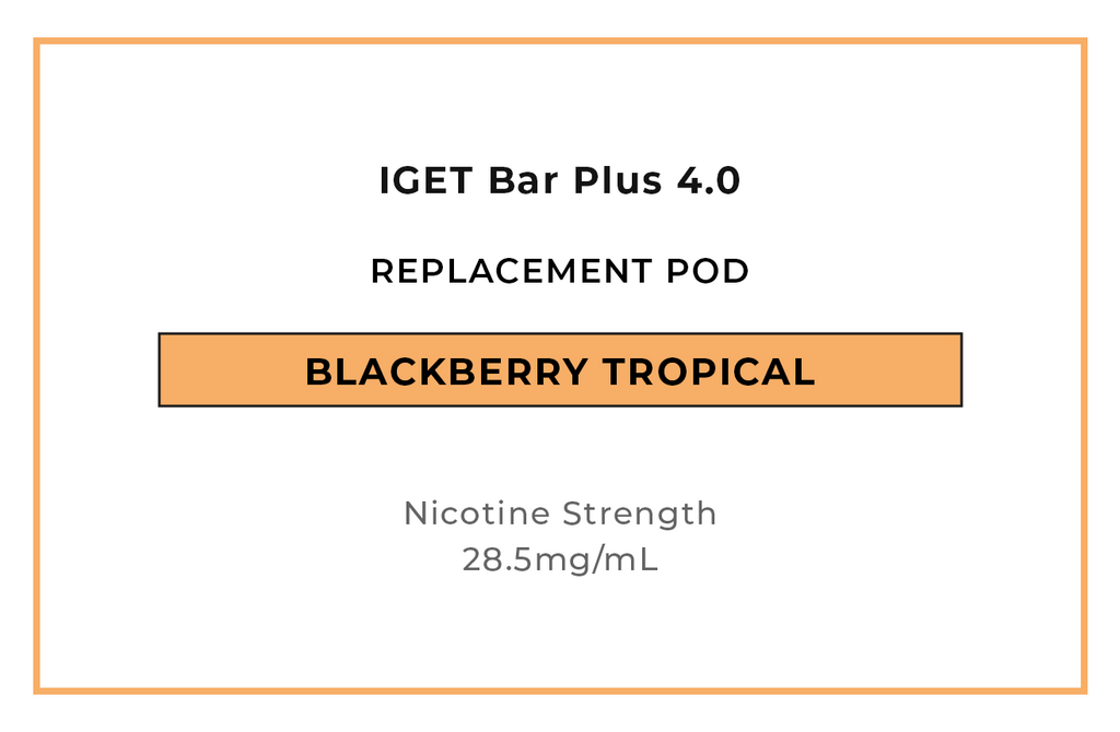 Shop IGET Bar Plus 4.0 Blackberry Tropical Replacement Vape Pods online in NZ at VAPELAB - Waikato's favourite vape shop