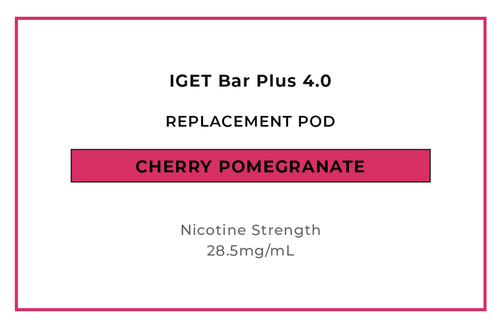 Shop IGET Bar Plus 4.0 Cherry Pomegranate Replacement Vape Pods online in NZ at VAPELAB - Auckland's best vape shop