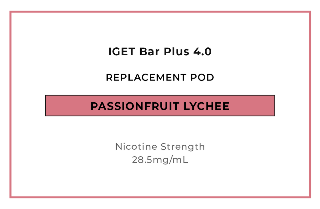 Buy IGET Bar Plus 4.0 Passionfruit Lychee Replacement Vape Pods online in NZ at VAPELAB - Tauranga's best vape shop