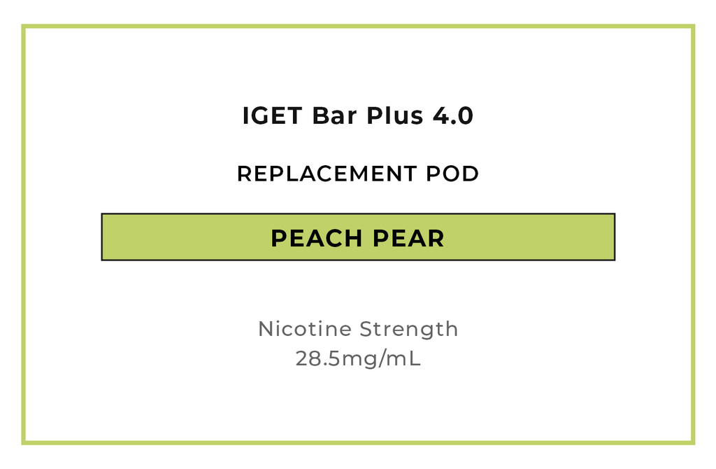 Shop IGET Bar Plus 4.0 Peach Pear Replacement Pods online in NZ at VAPELAB - Gisborne's favourite vape shop