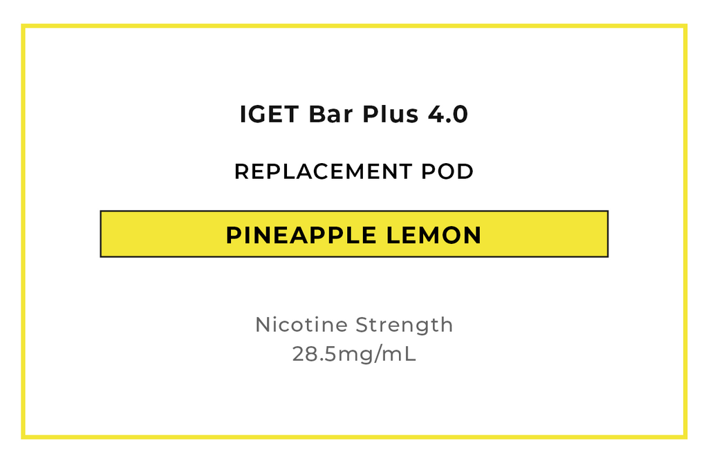 Shop IGET Bar Plus 4.0 Replacement Vape Pods Pineapple Lemon online in NZ at VAPELAB - New Zealand's best vape shop