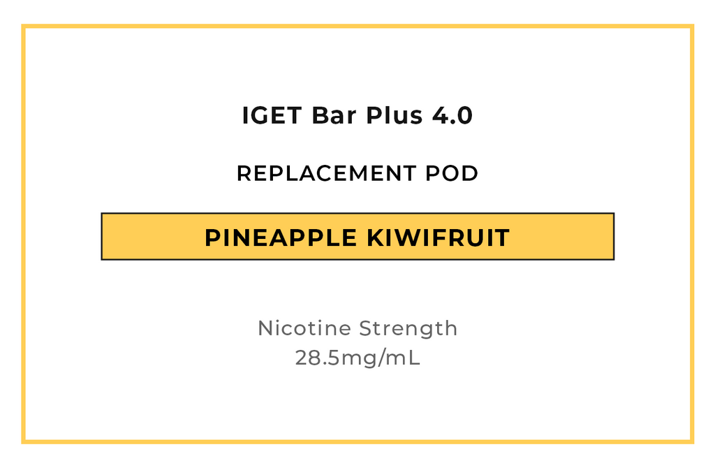Shop IGET Bar Plus 4.0 Replacement Vape Pods Pineapple Kiwifruit online in NZ at VAPELAB - New Zealand's favourite vape shop