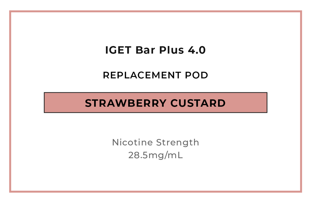 Buy IGET Bar Plus 4.0 Strawberry Custard Replacement Vape Pods online in NZ at VAPELAB - New Zealand's favourite vape shop