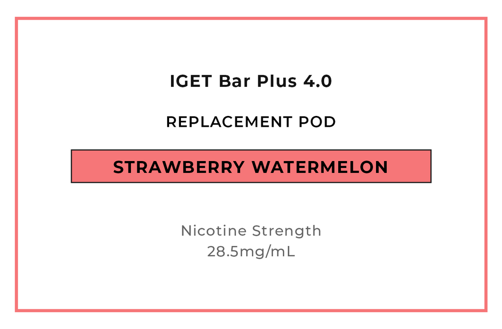Buy IGET Bar Plus 4.0 Strawberry Watermelon Replacement Vape Pods in NZ at VAPELAB - Auckland's favourite vape shop