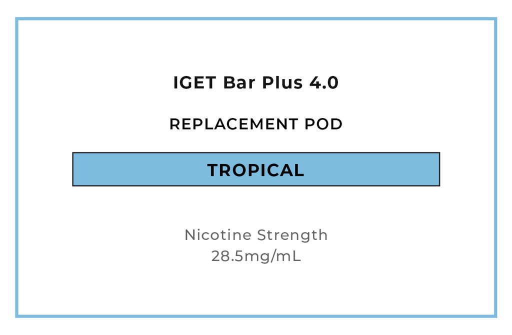 Shop IGET Bar Plus 4.0 Tropical Replacement Vape Pods online in NZ at VAPELAB - Christchurch's favourite vape shop