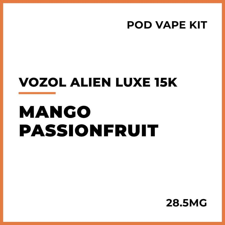 Vozol Alien Luxe 15K Pod Vape Kit - Mango Passionfruit VAPELAB Vozol Alien Luxe 15K Pod Vape Kit - Mango Passionfruit VAPELAB
