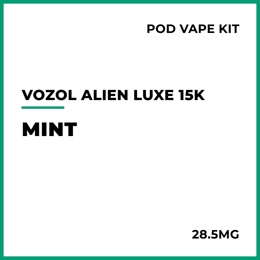 Vozol Alien Luxe 15K Pod Vape Kit - Mint VAPELAB Vozol Alien Luxe 15K Pod Vape Kit - Mint VAPELAB