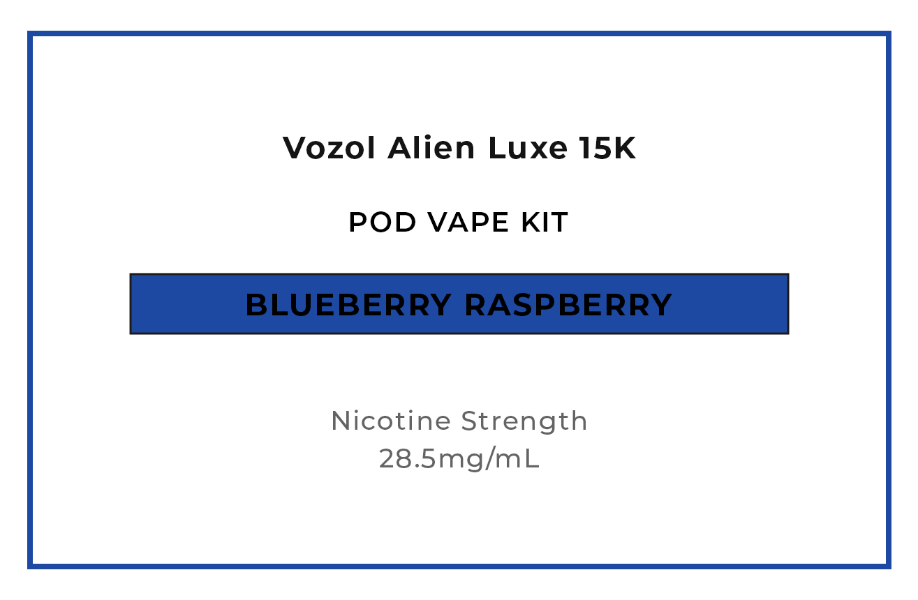 Vozol Alien Luxe 15K Pod Vape Kit - Blueberry Raspberry VAPELAB Vozol Alien Luxe 15K Pod Vape Kit - Blueberry Raspberry VAPELAB