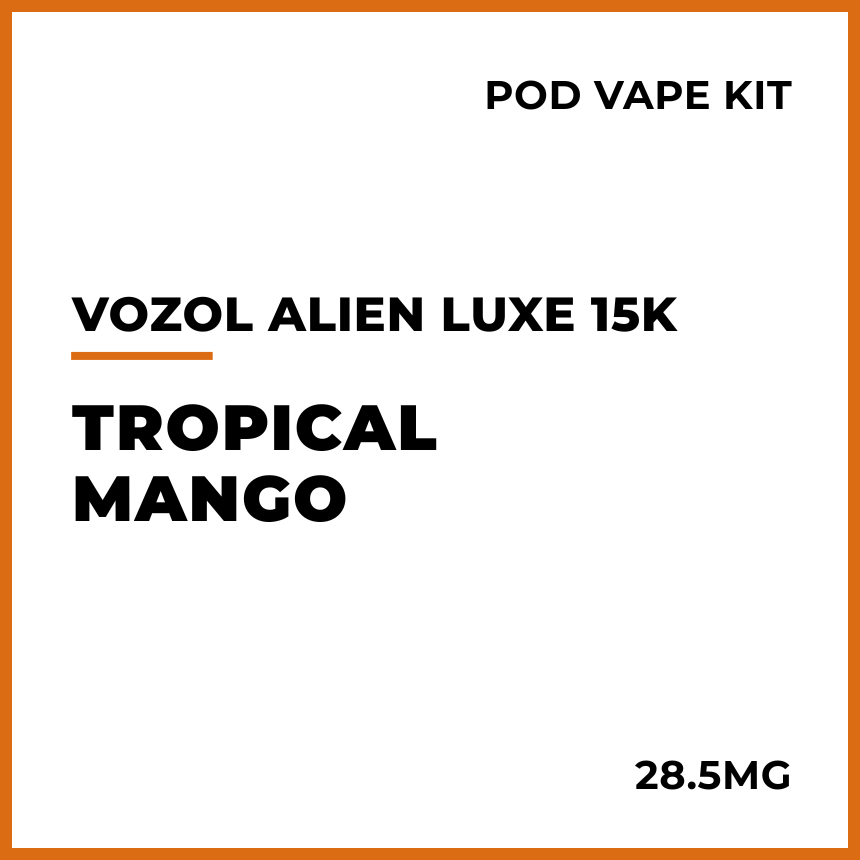 Vozol Alien Luxe 15K Pod Vape Kit - Tropical Mango VAPELAB Vozol Alien Luxe 15K Pod Vape Kit - Tropical Mango VAPELAB