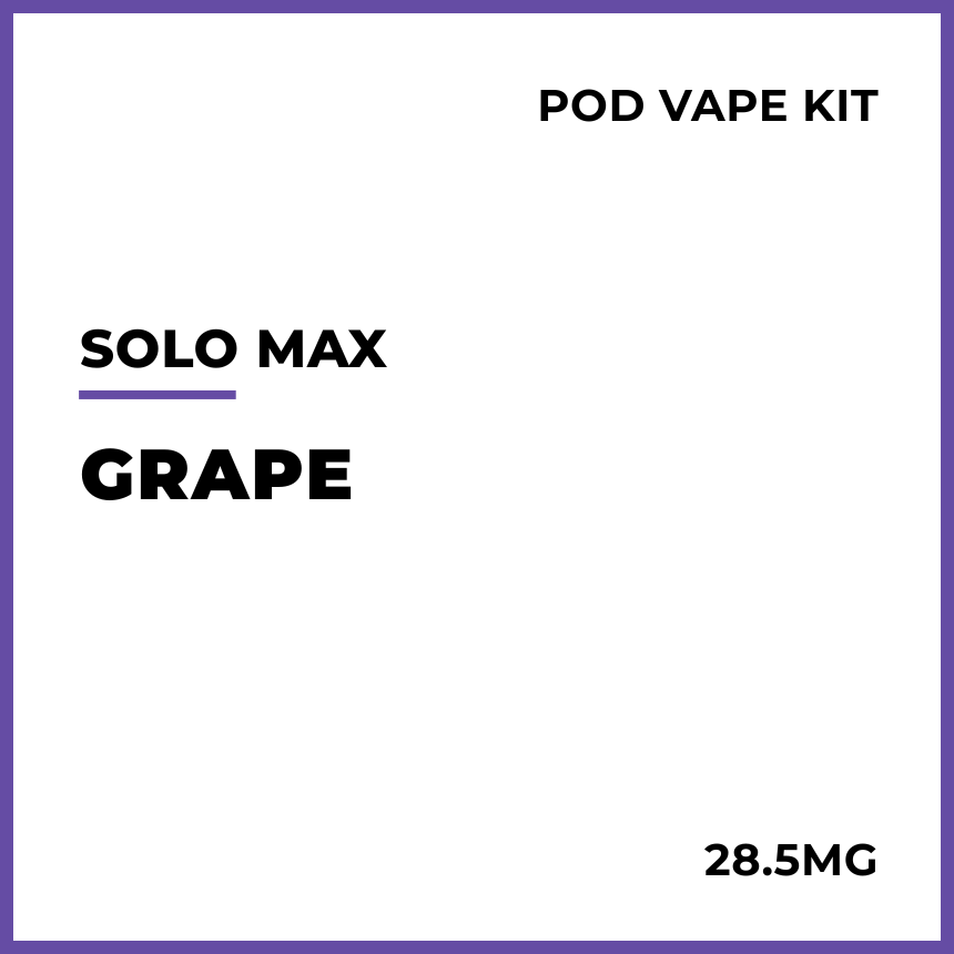 Buy solo MAX 14000 Pod Vape Kit - Grape Online in NZ VAPELAB Buy solo MAX 14000 Pod Vape Kit - Grape Online in NZ VAPELAB