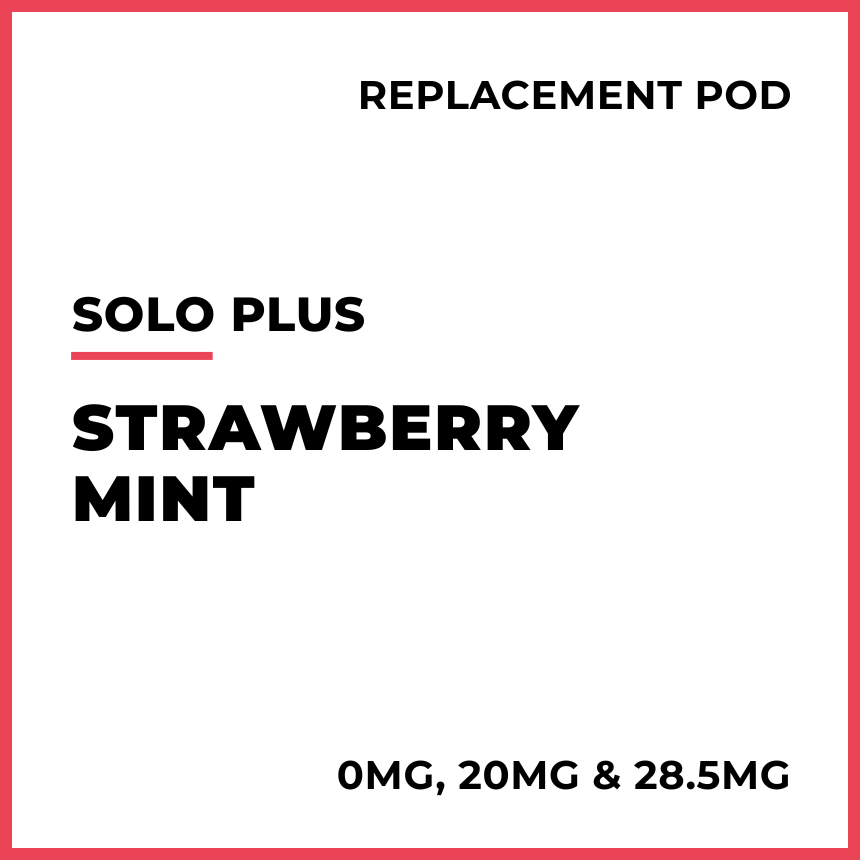 Buy solo Plus Replacement Pod - Strawberry Mint VAPELAB Buy solo Plus Replacement Pod - Strawberry Mint VAPELAB
