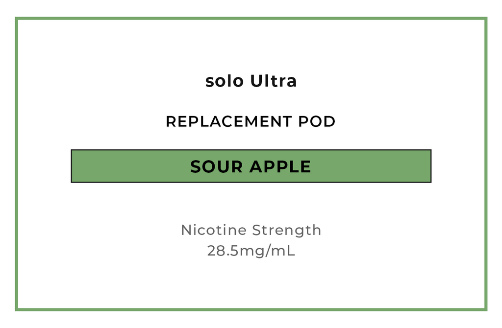 Buy solo Ultra Sour Apple Replacement Vape Pods online in NZ at VAPELAB