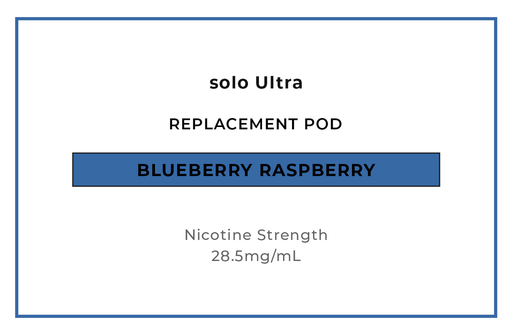 Buy solo Ultra Blueberry Raspberry vape pods online in NZ at VAPELAB