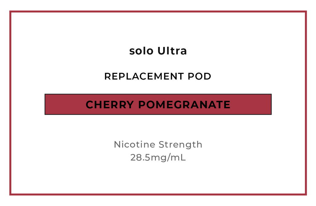 Buy solo Ultra Cherry Pomegranate replacement vape pods online in NZ at VAPELAB