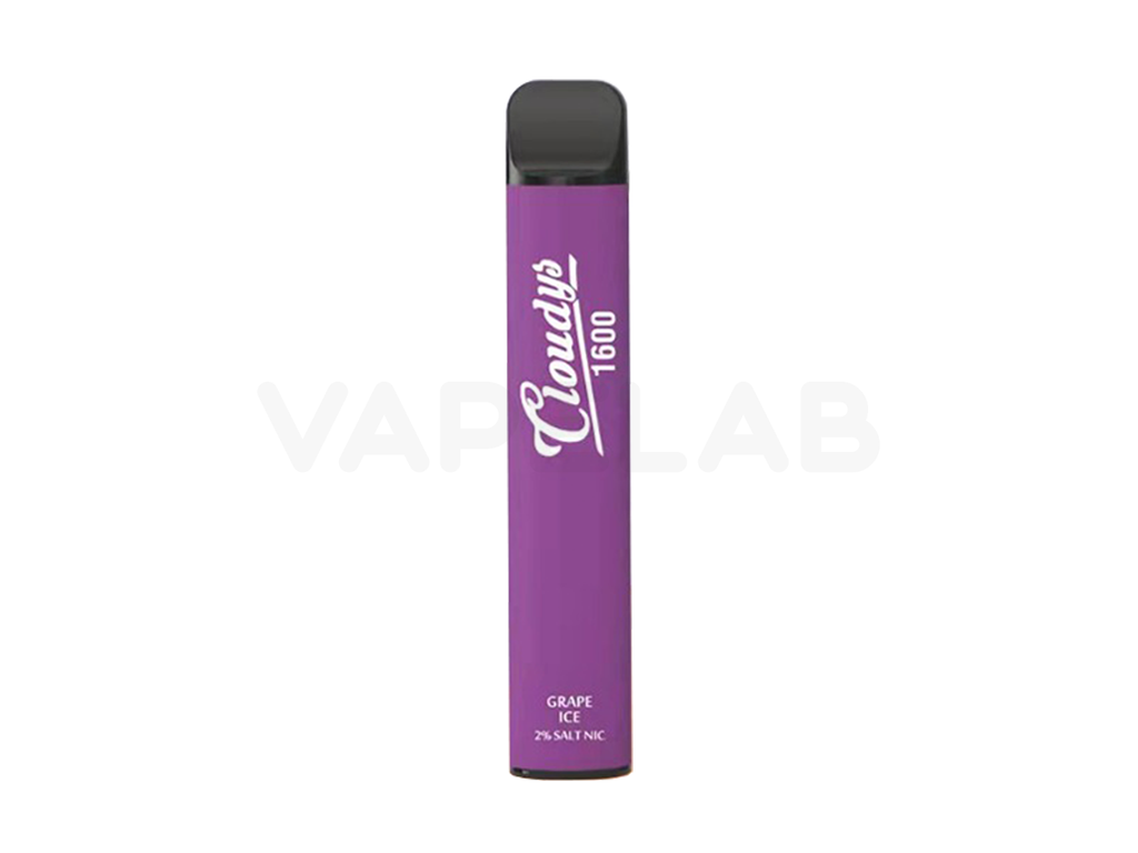Cloudys 1600 Puff Disposable Vapouriser - Grape Ice 20mg Salt Nicotine
