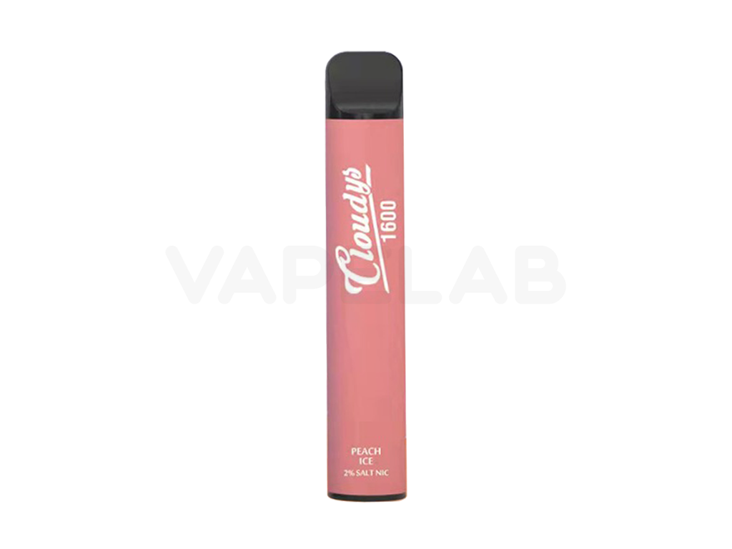 Cloudys 1600 Puff Disposable Vape Device - Peach Ice 20mg Salt Nicotine