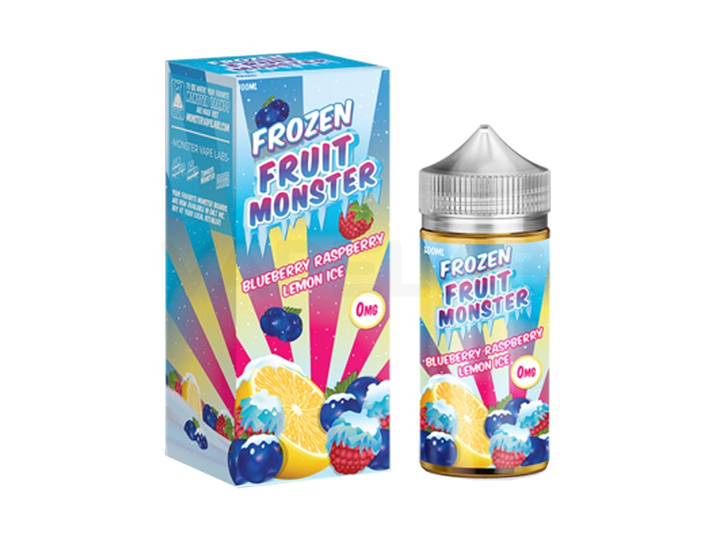 Blueberry, Raspberry, Lemon & Ice 100mL E-liquid by Frozen Fruit Monster. Available in 0mg, 3mg & 6mg Freebase Nicotine - Old Packaging