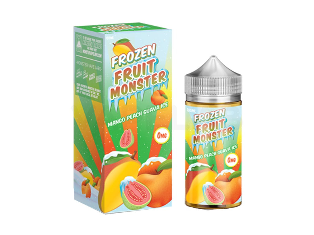 Mango Peach Guava Ice 100mL E-liquid by Frozen Fruit Monster. Available in 0mg, 3mg & 6mg Freebase Nicotine - Old Packaging.