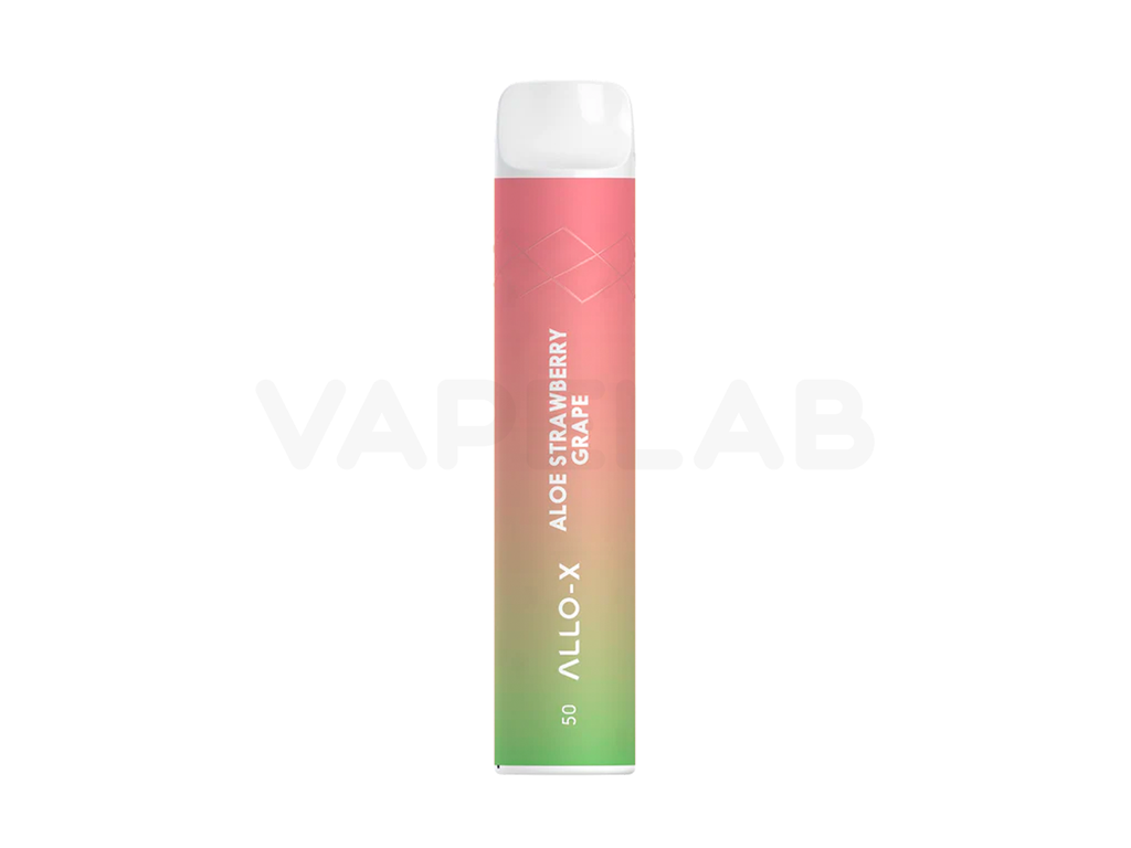 Allo X Disposable Vape Device - Aloe Strawberry in 50mg salt nicotine