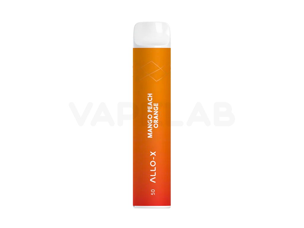 Allo X Single-use Disposable Vape Device - Mango Peach Orange flavour in 50mg salt nicotine