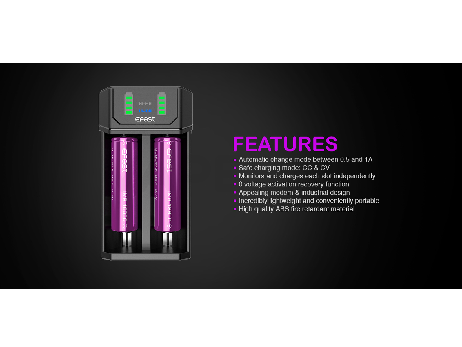 Efest - Mega USB Battery Charger | VAPELAB NZ